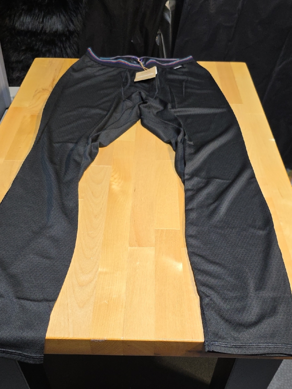 Patagonia Black Capilene Midweight Base Layer Bottoms